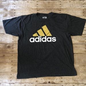 ADIDAS || “The Go-To” Tee Charcoal & Gold